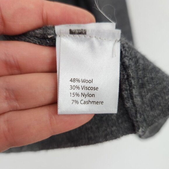 Bartolini Sweater Womens Medium Gray Blue Wool Cashmere Sleeveless Cardigan - Picture 8 of 11